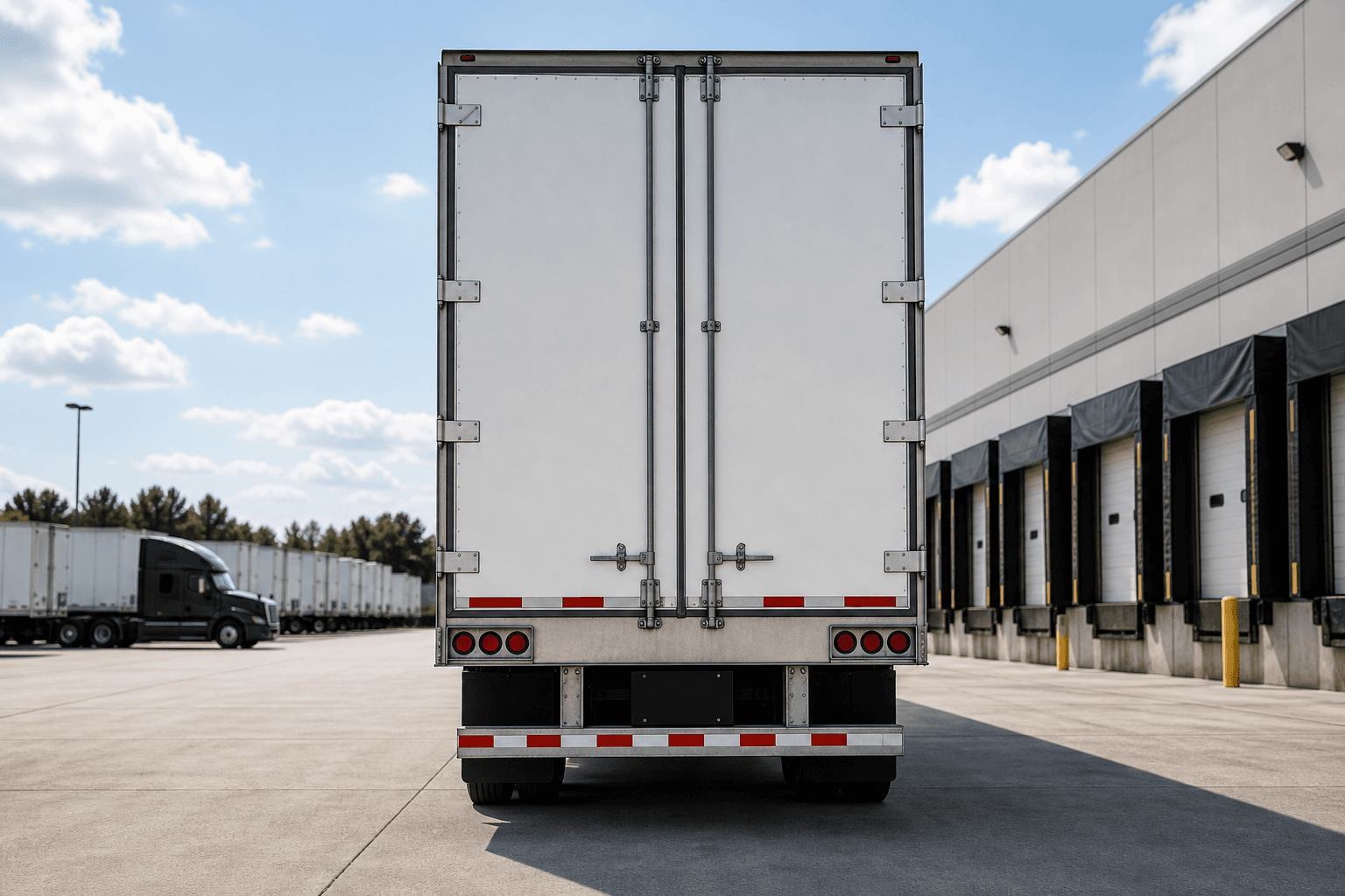 Full rear trailer inspection capture